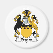 Preston Familienwappen Magnet (Vorne)