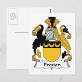 Preston Familienwappen Postkarte (Vorne/Hinten)