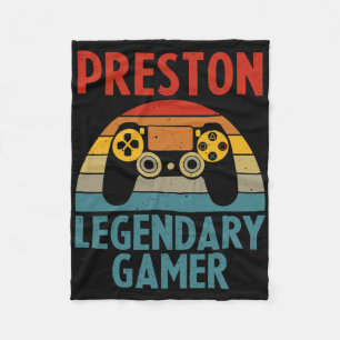Preston Geschenk Name Personalisiert Lustig Gaming Fleecedecke