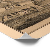 Preston, MN Panorama Karte - 1874 Poster (Ecke)