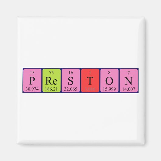 Preston Periodenmagnetmagnet Magnet (Vorne)