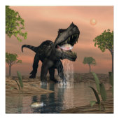 Prestosuchus dinosaurier angeln - 3D rendern Poster (Vorderseite)