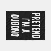 Pretend I Am A Dugong Costume Manatee Sea Animal H Fleecedecke (Vorderseite (Horizontal))