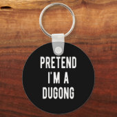 Pretend I Am A Dugong Costume Manatee Sea Animal H Schlüsselanhänger (Vorderseite)