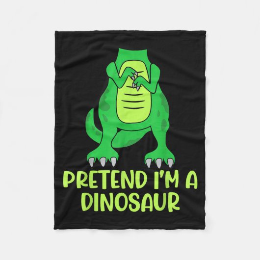 Pretend I’m A Dinosaur Costume Lazy Halloween  Fleecedecke (Vorderseite)