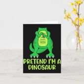 Pretend I’m A Dinosaur Costume Lazy Halloween  Karte (Gelbe Blume)