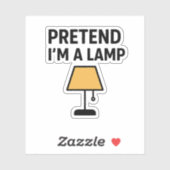 Pretend I’m A Lamp Cute Lamp Sticker (Blatt)