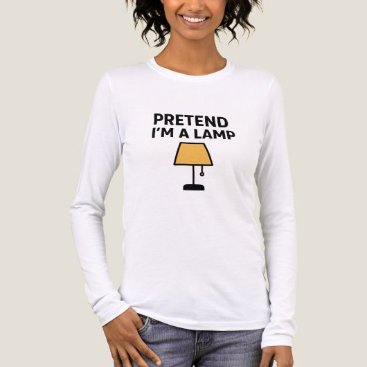 Pretend I’m A Lamp Funny Illustrated Tri-Blend Shirt (Vorderseite)