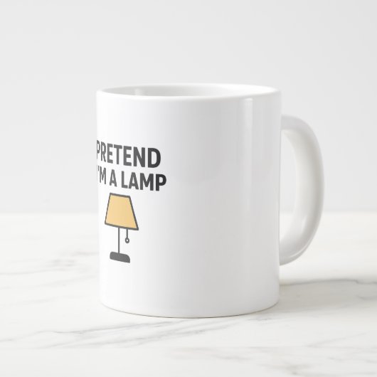 Pretend I’m A Lamp Illustrated Coffee Mug Jumbo-Tasse (Vorderseite Rechts)