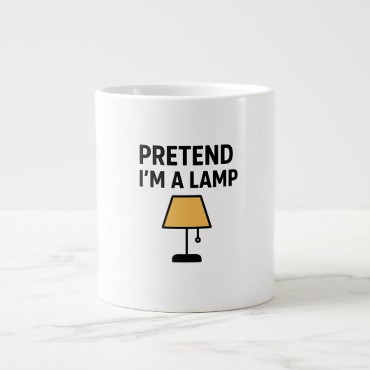 Pretend I’m A Lamp Illustrated Coffee Mug Jumbo-Tasse (Vorderseite)