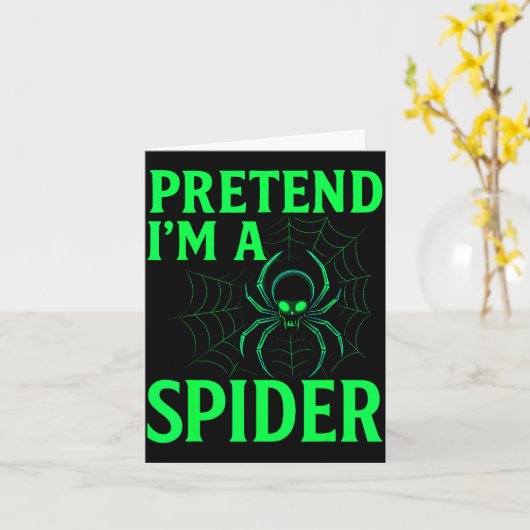 Pretend I’m A Sder Shirt, Funny Halloween Skeleton Karte (Gelbe Blume)