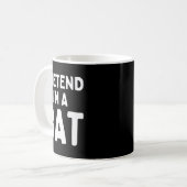 Pretend I'm A Bat Funny Lazy Easy Halloween Costum Kaffeetasse (Vorderseite Links)