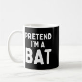Pretend I'm A Bat Funny Lazy Easy Halloween Costum Kaffeetasse (Links)