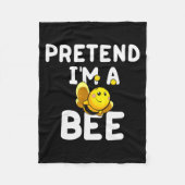 Pretend I'm A Bee Funny Lazy Easy Halloween Costum Fleecedecke (Vorderseite)
