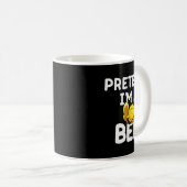 Pretend I'm A Bee Funny Lazy Easy Halloween Costum Kaffeetasse (VorderseiteRechts)
