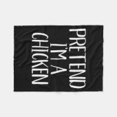 Pretend I'm A Chicken Costume Family Funny Hallowe Fleecedecke (Vorderseite (Horizontal))