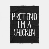 Pretend I'm A Chicken Costume Family Funny Hallowe Fleecedecke (Vorderseite)