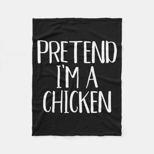 Pretend I'm A Chicken Costume Family Funny Hallowe Fleecedecke (Vorderseite)