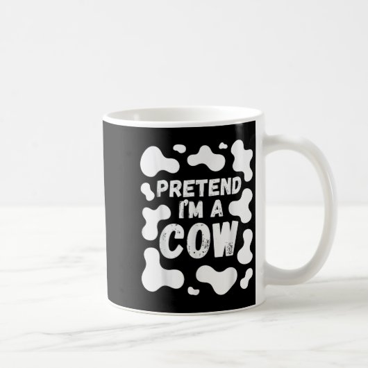 Pretend I'm A Cow Funny Halloween  Kaffeetasse (Rechts)