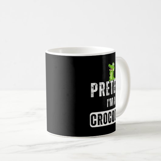 Pretend I'm A Crocodile Lazy Halloween Easy Costum Kaffeetasse (VorderseiteRechts)