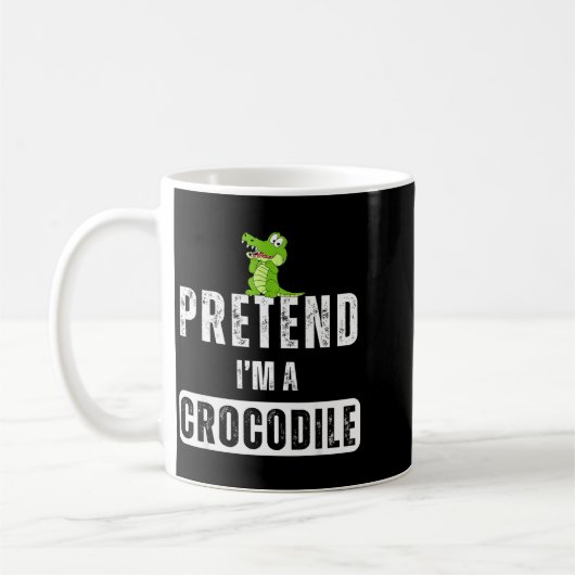 Pretend I'm A Crocodile Lazy Halloween Easy Costum Kaffeetasse (Links)