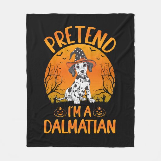 Pretend i'm a Dalmatian Dog Halloween (1) Fleecedecke (Vorderseite)