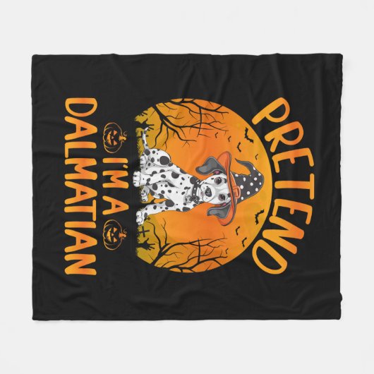 Pretend i'm a Dalmatian Dog Halloween (1) Fleecedecke (Vorderseite (Horizontal))