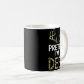 Pretend I'm A Deer Lazy Mens Womens Funny Hallowee Kaffeetasse (VorderseiteRechts)