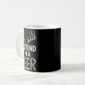 Pretend I'm A Deer Lazy Mens Womens Funny Hallowee Kaffeetasse (Vorderseite Links)