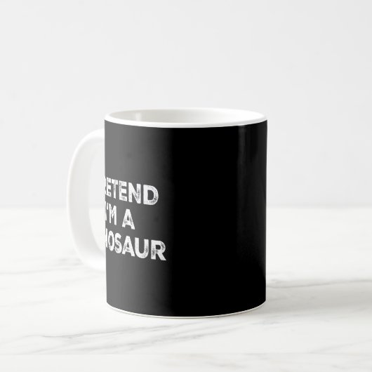 Pretend I'm A Dinosaur Lazy Halloween Costume Kaffeetasse (Vorderseite Links)