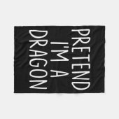 Pretend I'm A Dragon Halloween Couples Costume Mat Fleecedecke (Vorderseite (Horizontal))