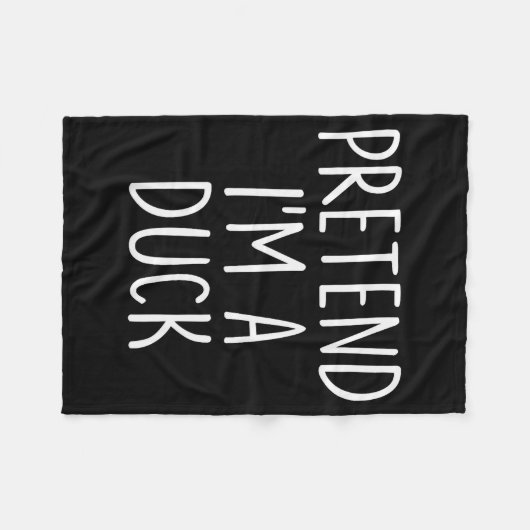 Pretend I'm A Duck Halloween Couples Costume Group Fleecedecke (Vorderseite (Horizontal))