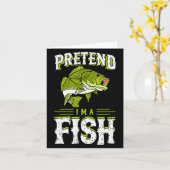 Pretend I'm A Fish B Funny Cute Lazy Halloween Cos Karte (Gelbe Blume)