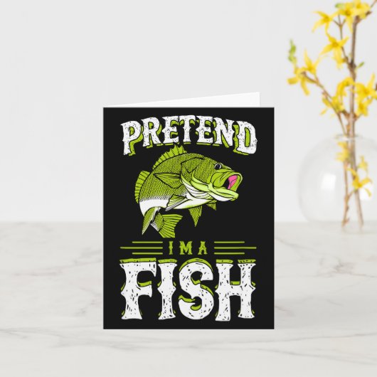 Pretend I'm A Fish B Funny Cute Lazy Halloween Cos Karte (Gelbe Blume)