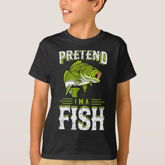 Pretend I'm A Fish B Funny Cute Lazy Halloween Cos T-Shirt (Vorderseite)