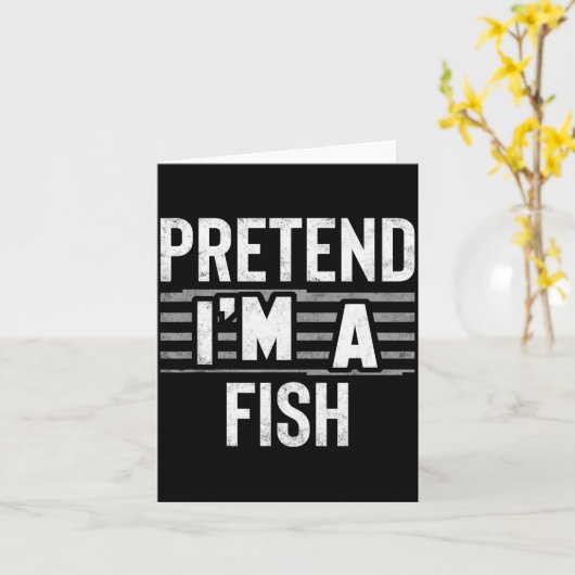 Pretend I'm A Fish Funny Halloween Costume Gift Karte (Gelbe Blume)