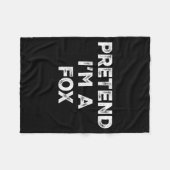 Pretend I'm A Fox Lazy Halloween Costume Fleecedecke (Vorderseite (Horizontal))