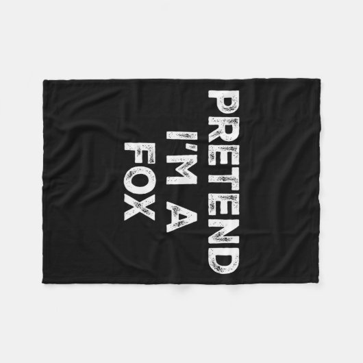 Pretend I'm A Fox Lazy Halloween Costume Fleecedecke (Vorderseite (Horizontal))