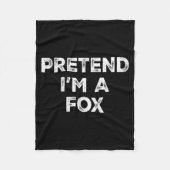 Pretend I'm A Fox Lazy Halloween Costume Fleecedecke (Vorderseite)