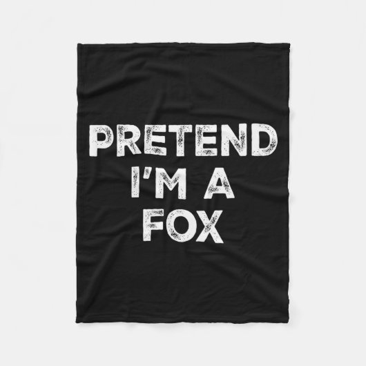 Pretend I'm A Fox Lazy Halloween Costume Fleecedecke (Vorderseite)