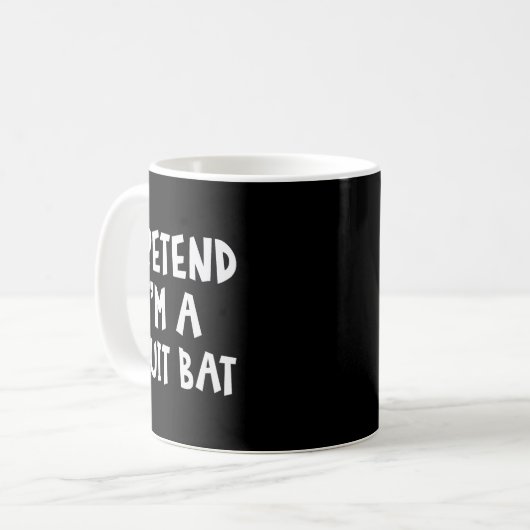 Pretend I'm A Fruit Bat Matching Costume Lazy Easy Kaffeetasse (Vorderseite Links)