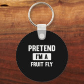 Pretend I'm A Fruit Fly Funny Halloween Costume Schlüsselanhänger (Vorderseite)