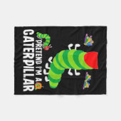 Pretend I'm A Funny Lazy Halloween Costume Fleecedecke (Vorderseite (Horizontal))