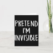 Pretend I'm A Invisible Family Funny Halloween Par Karte (Vorderseite)