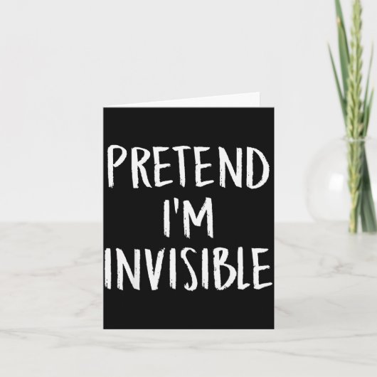 Pretend I'm A Invisible Family Funny Halloween Par Karte (Vorderseite)