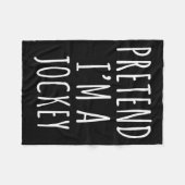 Pretend I'm A Jockey Costume Design  Fleecedecke (Vorderseite (Horizontal))