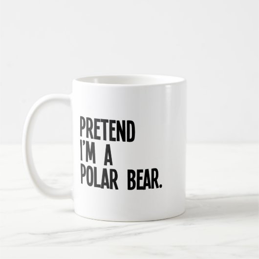Pretend I'm A Lar Bear Funny Halloween Party Costu Kaffeetasse (Links)