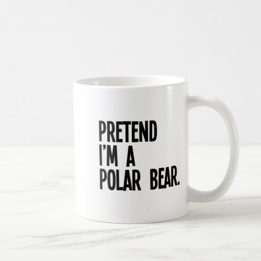 Pretend I'm A Lar Bear Funny Halloween Party Costu Kaffeetasse (Rechts)