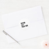 Pretend I'm A Lar Bear Funny Halloween Party Costu Runder Aufkleber (Umschlag)