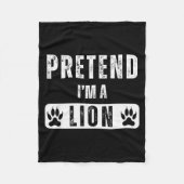 Pretend I'm A Lion Lazy Halloween Easy Costume Fleecedecke (Vorderseite)